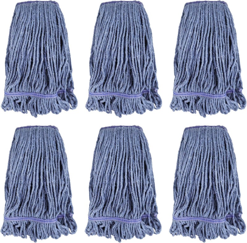 BeiLan Commercial Heavy Duty Mop Heads Replacement: 6 Packs Industrial Wet Mop Head for Floor Cleaning - Commercial Products Looped End String Head Refills - Image 1
